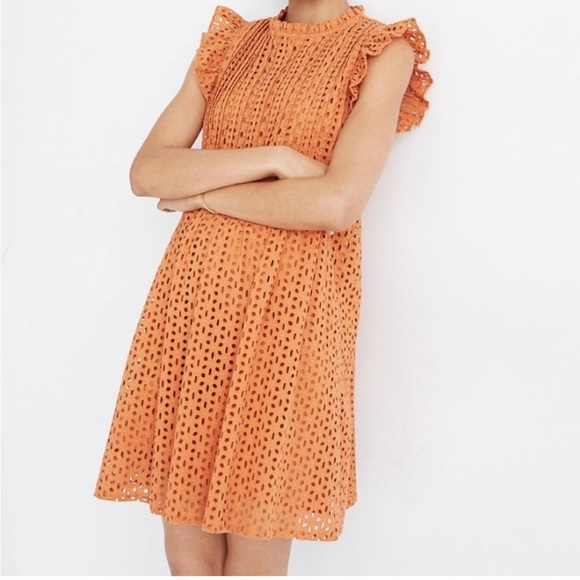 Madewell Dresses & Skirts - NWOT madewell pintuck mini dress burnt orange small